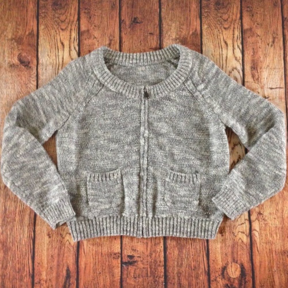 TNA Chunky Wool Knit zip Sweater